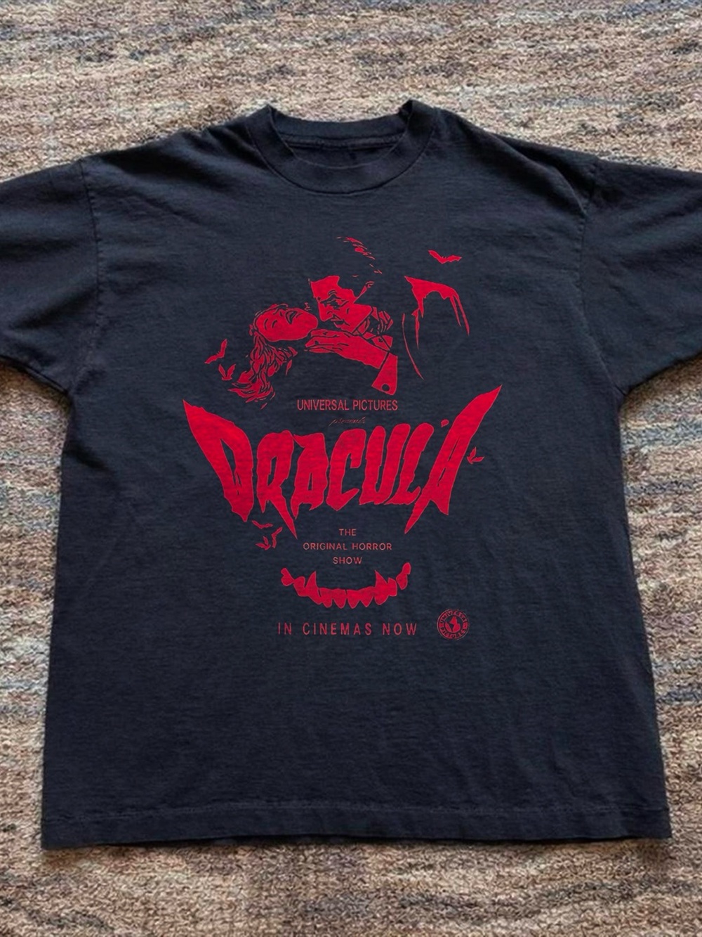 Dracula Retro Horror Movie Poster Spooky Black T-Shirt